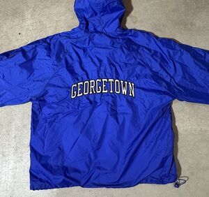 Georgetown Hooded Jacket Mens Large VTG Charles River full zip blue
